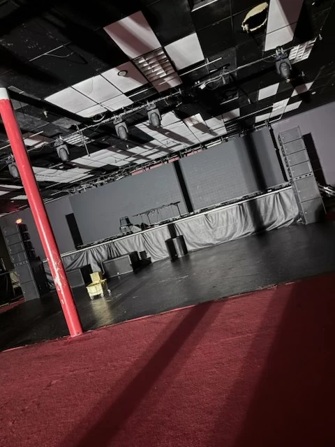 Cleared event floor and stage area