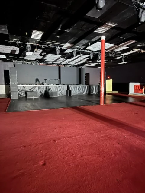 Open event floor and stage after cleanup